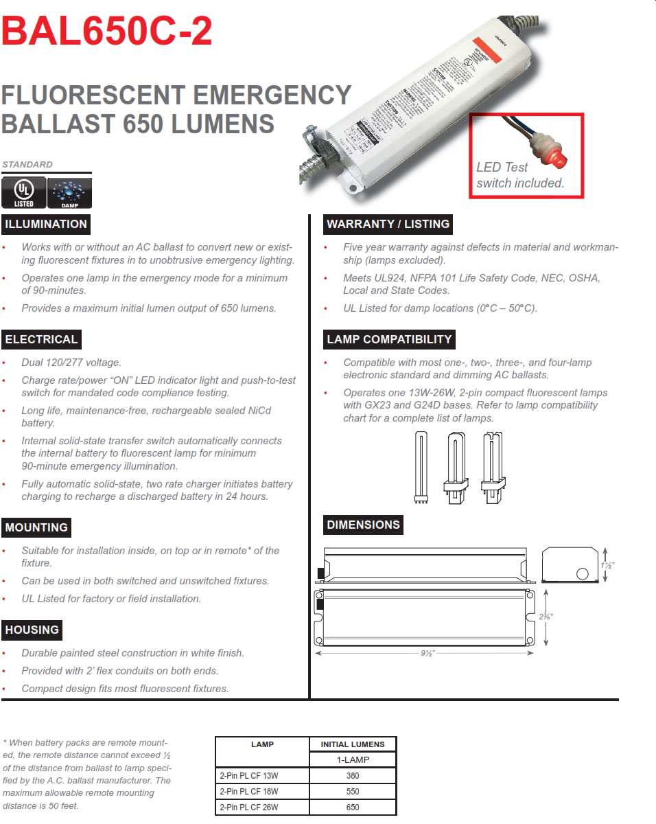 Ballast Compatibility Chart