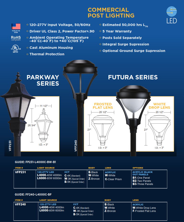 parkway and futura series street lighting lighting supply outlet